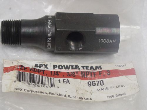 SPX POWER TEAM 9670 GAUGE ADAPTER 1/4 GAUGE PORT W/10000 PSI GAUGE DURA CHOICE