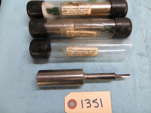 3 NEW  CARBIDE BORE BARS TB-19374   5-1/4&#034;OAL X 1&#034; HSS SHANK USA  *1351*