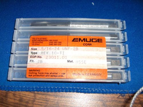 6  EMUGE TAPS  SIZE  5/16 - 24 UNF-2B  TYPE  REK.1C - TI   EDP#23011.01  FIT 2B