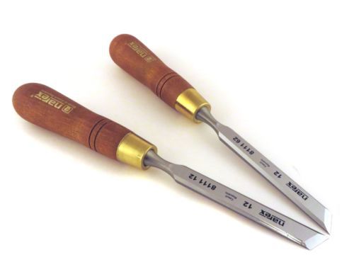 New Narex (Made in Czech Republic) Right &amp; Left 12 mm 1/2&#034; Skew Paring Chisels