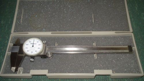 MITUTOYO 6 INCH DIAL CALIPER NO. 505-637-50 W/ FITTED PLASTIC CASE