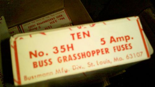 35h buss 5 amp grasshopper fuse 5a     nos 50 fuses for sale