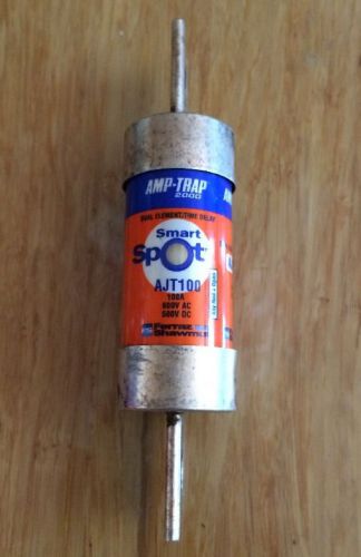 NEW Ferraz Shawmut AJT100 Amp-Trap Smart Spot Dual Element Time Delay Fuse