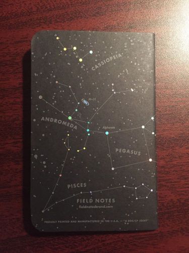 Field Notes Night Sky Single &#034;Andromeda&#034; Memo Book Stars Starry New COLORS