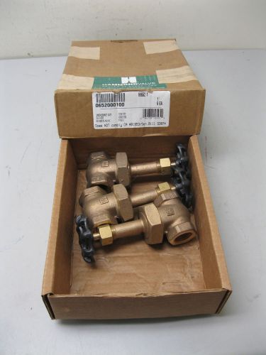 Lot (3) 1&#034; Hammond 300# SWP THRD BRNZ Gate Valve IB652 NEW H7 (1863)