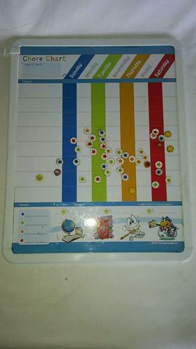 Magnetic Dry Erase Chore Chart, White Frame, With Magnets