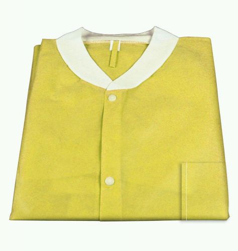 Dynarex Lab Jacket SMS w/ Pockets; YELLOW (medium 3bags/10pcs/cs)