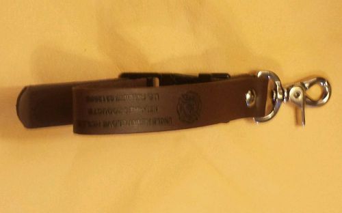 Glove Holder Firefighter Brown COWHIDE&amp; POWDER COAT BLACK BUCKLE NO LOGO SPECIAL