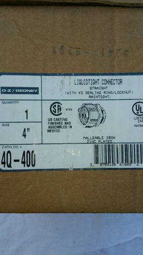 4 New O-Z/ Gedney Liquidtight Connector  4&#034;