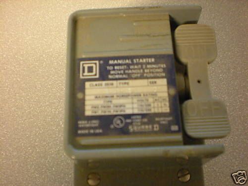 Square D Manual Starter Type FW-2H Ser.A