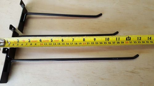 black slatwall hooks lot. 8&#034;, 10&#034;, 12&#034; 45 peices total