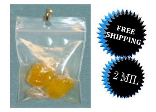 100 pcs 6&#034; x 6&#034; hang hole ziplock reclosable 2 mil poly bags for sale