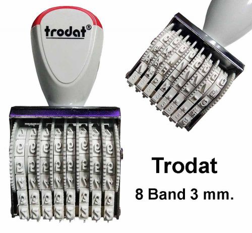 TRODAT 8/3 Wheel Rubber Stamp 8 Band 3 mm Stamper Stempel Number Label Tag Date