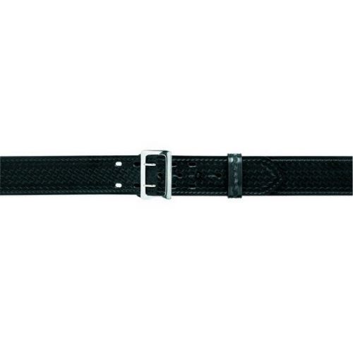 Safariland 87-30-9B Men&#039;s Black Duty Belt Suede Lined Hi Gloss/Brass 2.25&#034; - 30&#034;