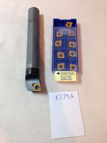 New 3/4&#034; carbide boring bar c12-sclcr-3. w/ 10 sumitomo 32.51 inserts  (x379a) for sale