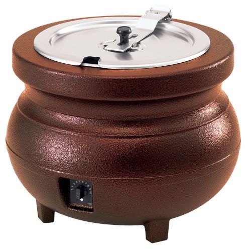 VOLLRATH 11 QUART SOUP KETTLE RETHERMALIZER COPPER W/ INSET &amp; COVER - 72176