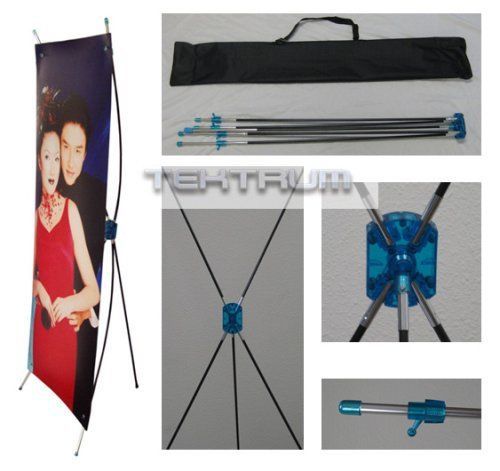 TEKTRUM 24 X 63 Inches Tripod X Banner Stand for Trade Show/Store D... 119390