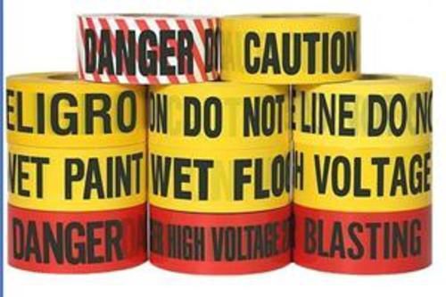 Pro-Line Safety BT3RHAZMAT 1000 Foot Roll Of Safety Barricade Tape Reads: Hazmat