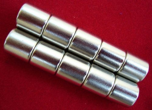 10 N48 NEODYMIUM MAGNETS-3/8&#034; x 3/8&#034; - Cylinder