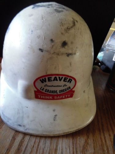 Vintage fibre metal class b construction hat with inside 8 ratchet liner for sale