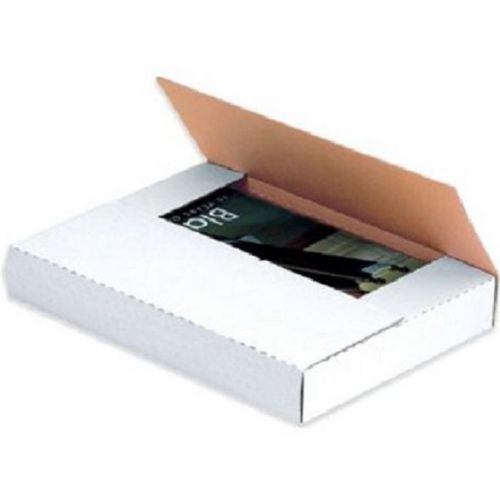 9 5/8&#034; x 6 5/8&#034; x 3 1/2&#034; white multi-depth book fold mailers (bundle of 50) for sale