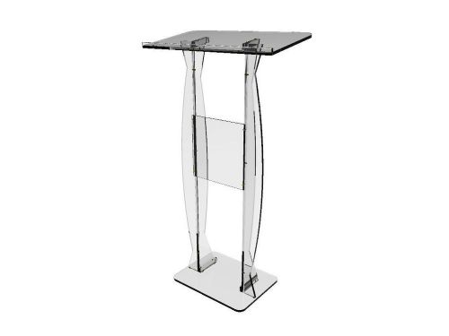 FixtureDisplays Podium Clear Ghost Acrylic Lectern or Pulpit 15410
