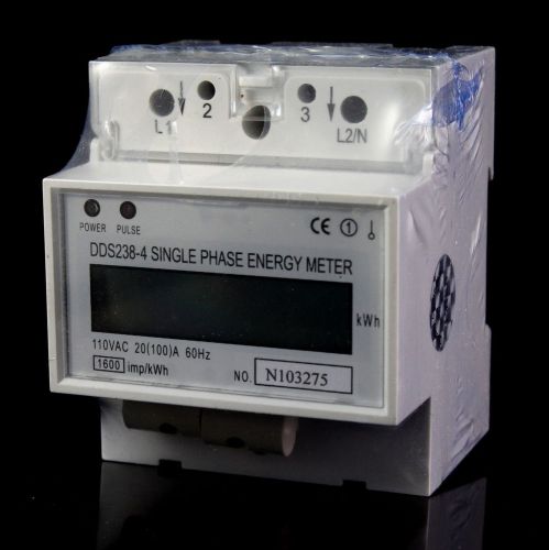 110V Single Phase DIN-rail Type Kilowatt Hour kwh Meter 60hz