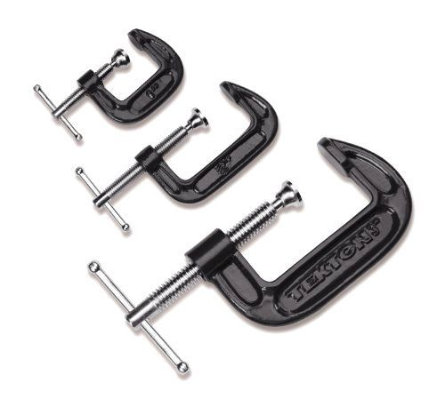 TEKTON 91809 Heavy-Duty C-Clamp Set, 3-Piece