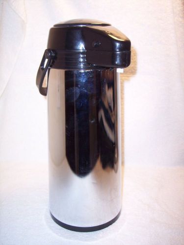 Pump Action 3.2 Liter Airpot Retail Floor Display Chrome &amp; Black