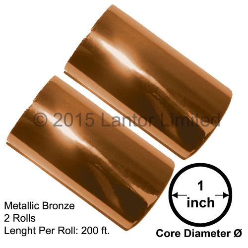 Hot Stamp Foil Stamping Tipper Kingsley 2 Rolls 3&#034;x200ft Bronze #BW88-990-S2-1&#034;#