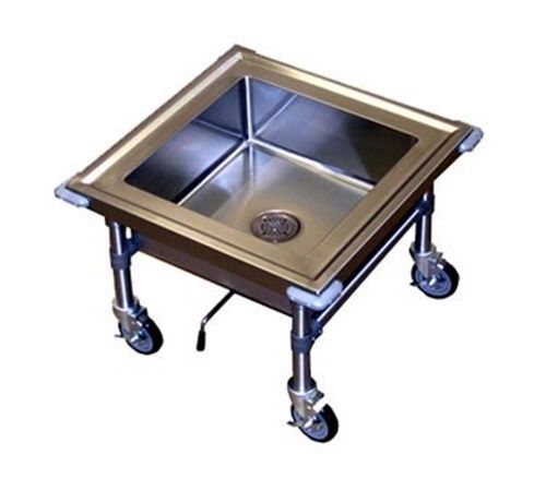 John Boos PB-SOSINK24-34H Soak Sink mobile 24&#034; x 24&#034; x 8&#034; deep sink compartment