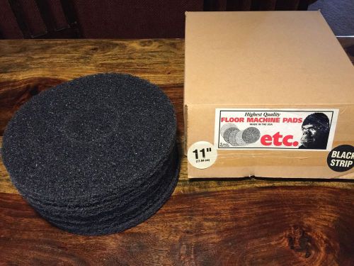 NEW Box of FIVE etc Black Strip 11&#034; Floor Machine Pads