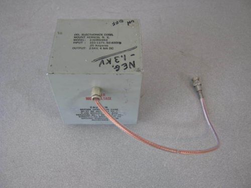 DEL Electronics 2.5HRM4N1 High Voltage Transformer 2.5KV/4MA DC