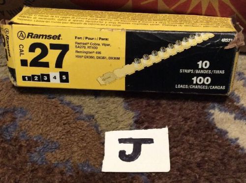 New ramset 4rs27 box (100) powder actuated  .27 yellow power load strip 9274838 for sale