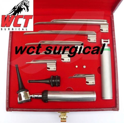 LARYNGOSCOPE Macintosh 6 Blades &amp; 1 OTOSCOPE SET EMT Anesthesia