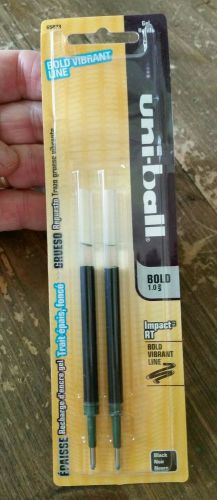 Uni-Ball Impact RT 2 Pack Refill Black 1.0mm Bold Vibrant - New - Free Shipping