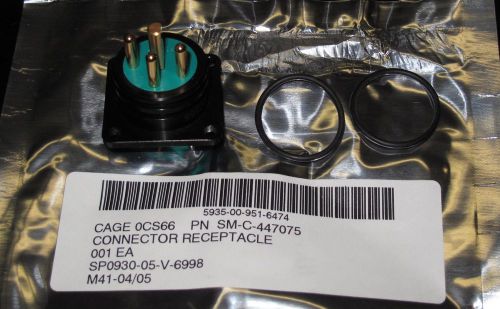 MIL-SPEC POWER CONNECTOR RECEPTACLE SM-C-447075 5935-00-951-6474 SMB662182 GC075