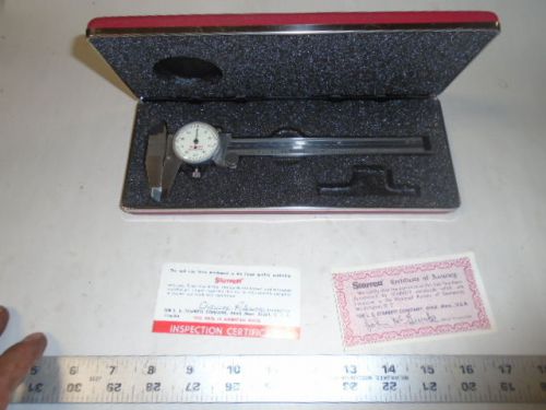 Machinist tools lathe mill starrett 6&#034; dial caliper gage gauge in case dsfa for sale