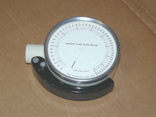 Wright peak flow meter - working - airflow air respiratory for sale