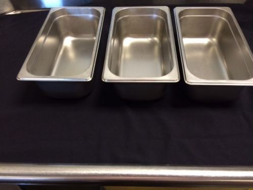 3-4&#034; Deep third pans Stainless