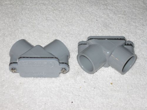 Lot of 2 carlon e990d pvc 1/2&#034; conduit access pull elbow for sale