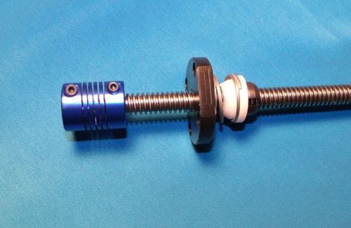 Special 3/8-12 x 12 inch acme threaded rod + 3/8 abnut + 5mm x 3/8 coupler for sale