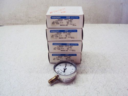 ASHCROFT 25 1009AWL02L DURALIFE GAUGE 2-1/1&#034;, 1BA37313-010 (LOT OF 4) NEW