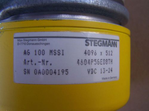 STEGMANN AG 100 MSSI 4604P56E08TH ENCODER 4096 X 512 ABSOLUTE ENCODER