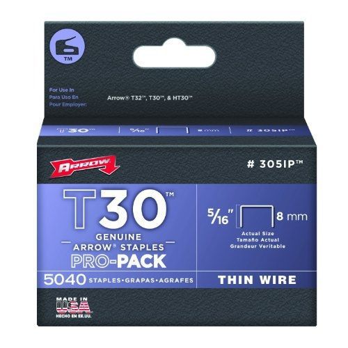 Arrow Fastener 305IP Genuine T30/T32 5/16-Inch Staples, 5,040-Pack