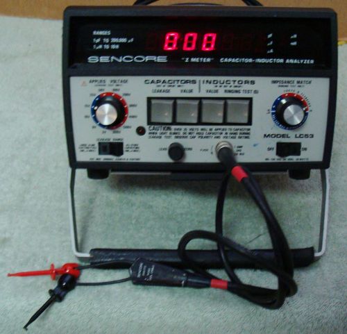 SENCORE LC53 Z METER CAPACITOR-INDUCTOR ANALYZER! Z METER ! CALIBRATED !