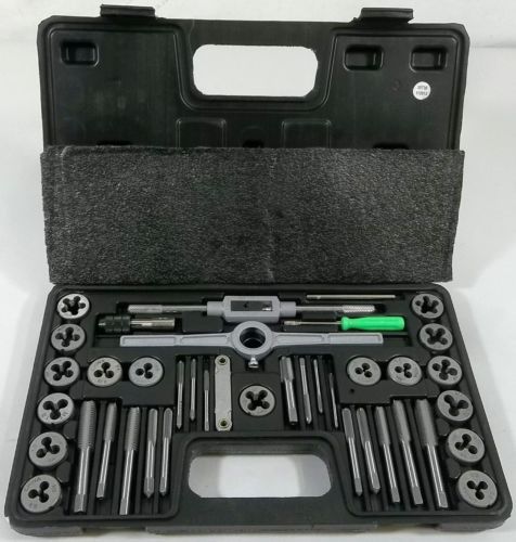 Unused!!! pittsburgh (39384) 40pc. carbon steel metric tap and die set for sale