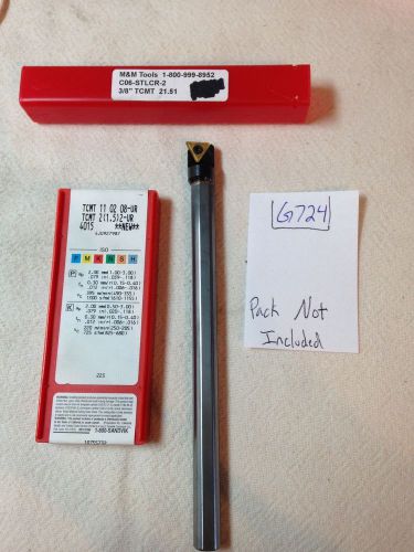 1 NEW 3/8&#034; CARBIDE BORING BAR C06-STLCR-2. W/ 1 SANDVIK TCMT 21.52 INSERT {G724}