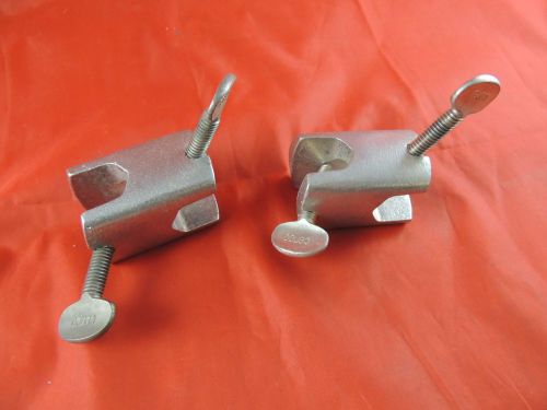 LOT OF 2 Cenco 2-Sided Clamps 1224 1-2 Aluminum With Thumb Screws
