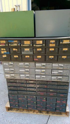34 HEAVY-DUTY PARTS TOOL TOOLING CABINETS LYON EQUIPTO HAMILTON 12 AND 18 DRAWER